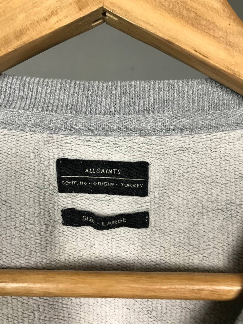 Allsaints Allsaints luxury streetwear gray sweatshirt Size US L / EU 52-54 / 3 - 3 Thumbnail