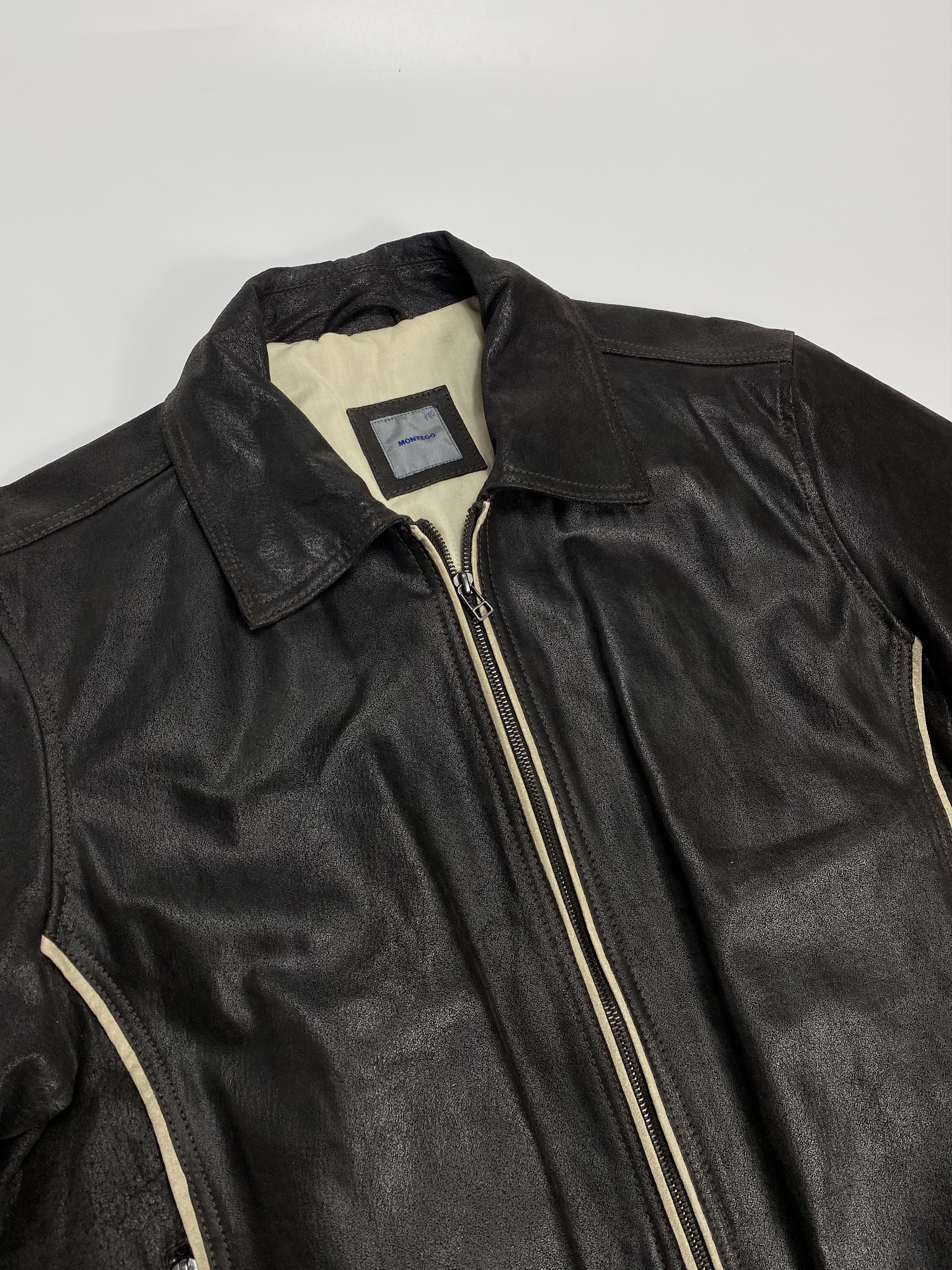 Genuine Leather Montego Vintage Real Leather Biker Jacket Size US M / EU 48-50 / 2 - 2 Thumbnail