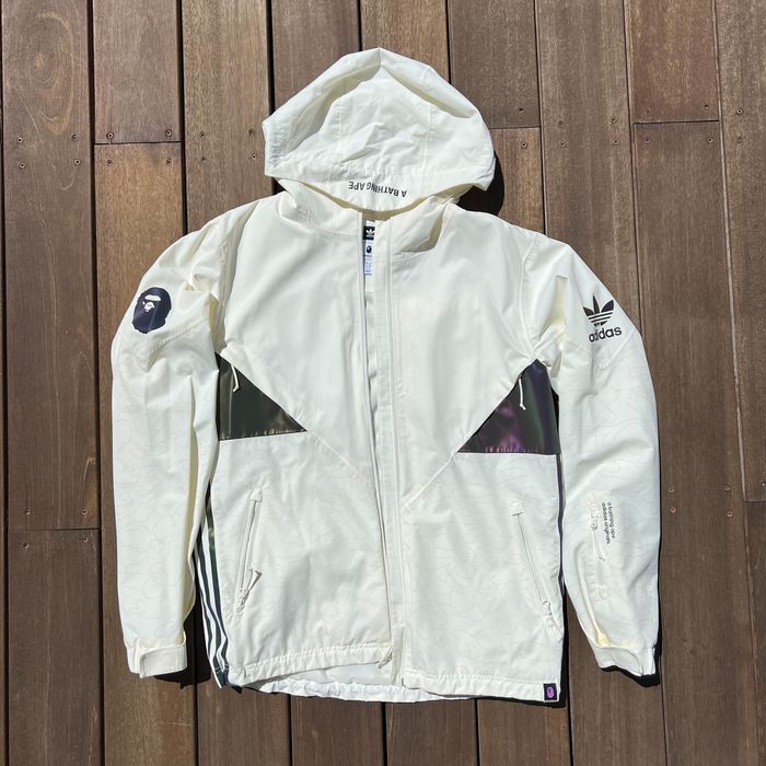 Bape x adidas snow jacket sale white