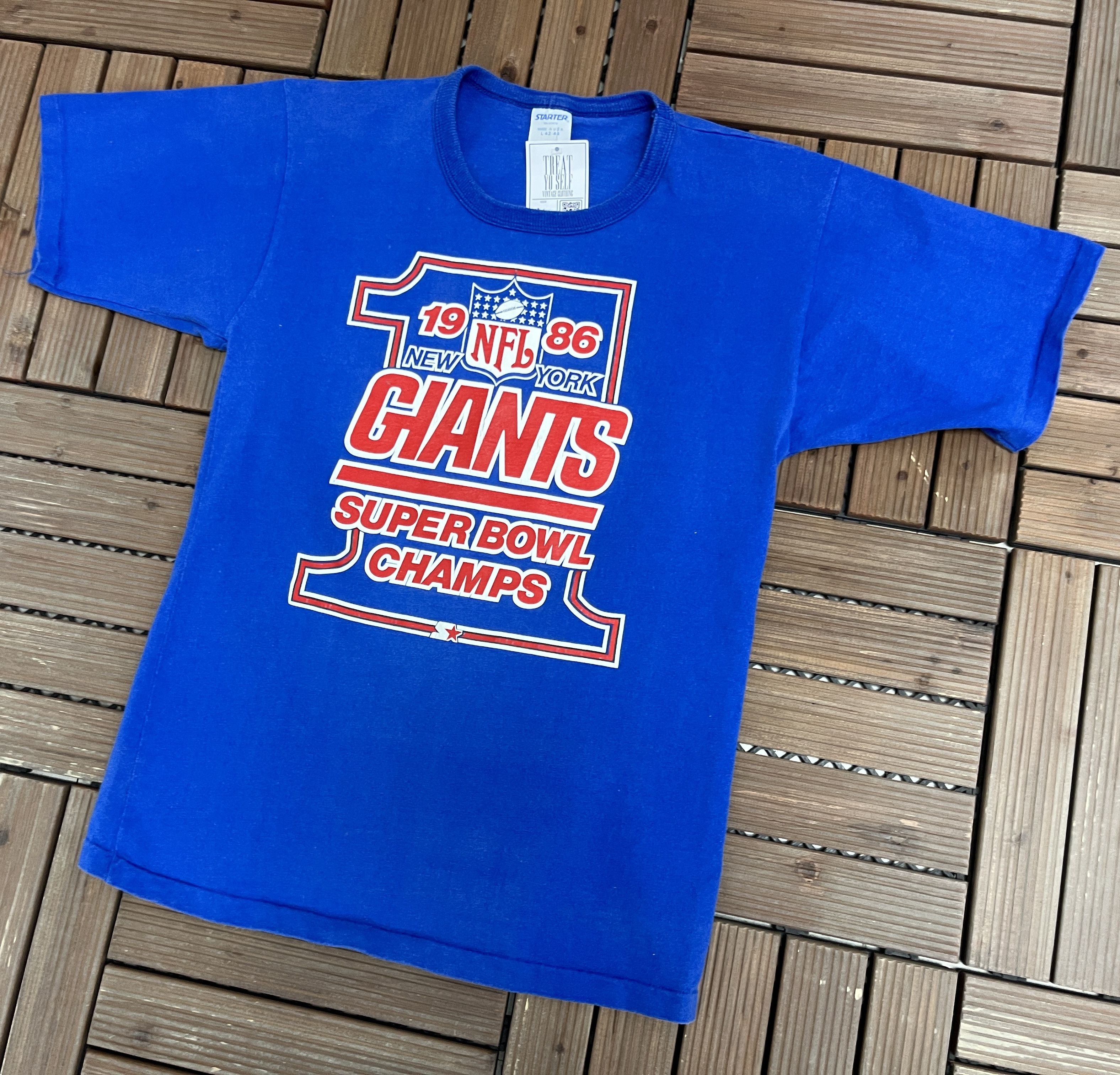 Starter New York Giants Super Bowl 1986 Champions Graphic Tee Size US L / EU 52-54 / 3 - 3 Thumbnail