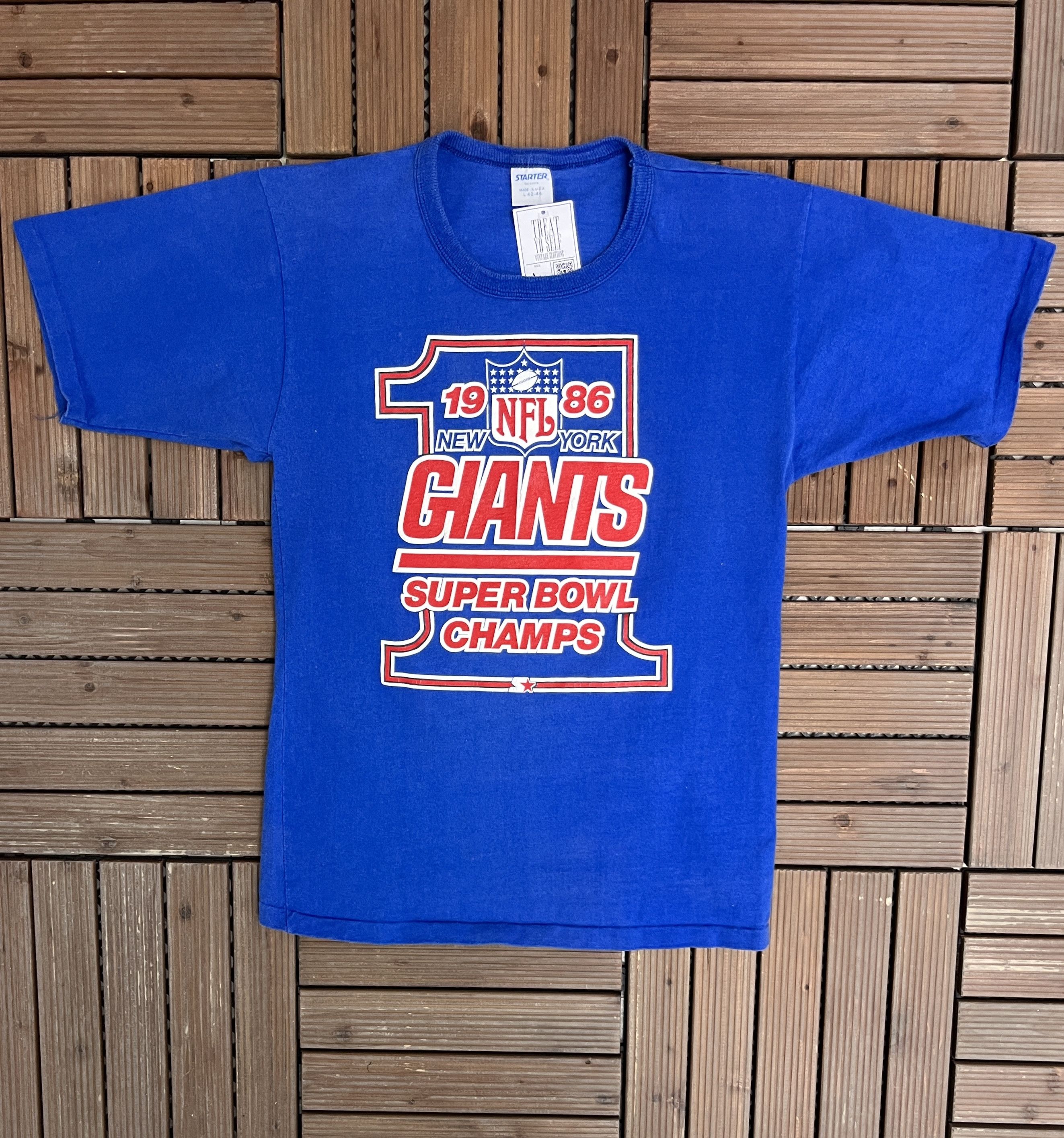 Starter New York Giants Super Bowl 1986 Champions Graphic Tee Size US L / EU 52-54 / 3 - 1 Thumbnail