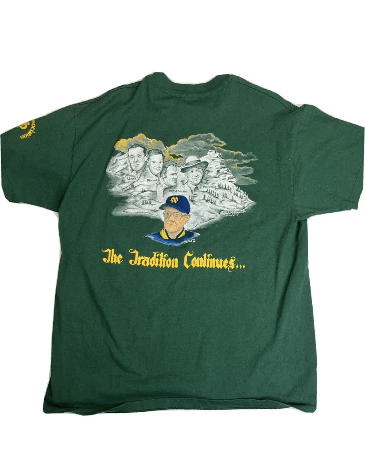 NOTRE DAME FOOTBALL 1992 SINGLE STITCH VTG T-SHIRT MENS XL