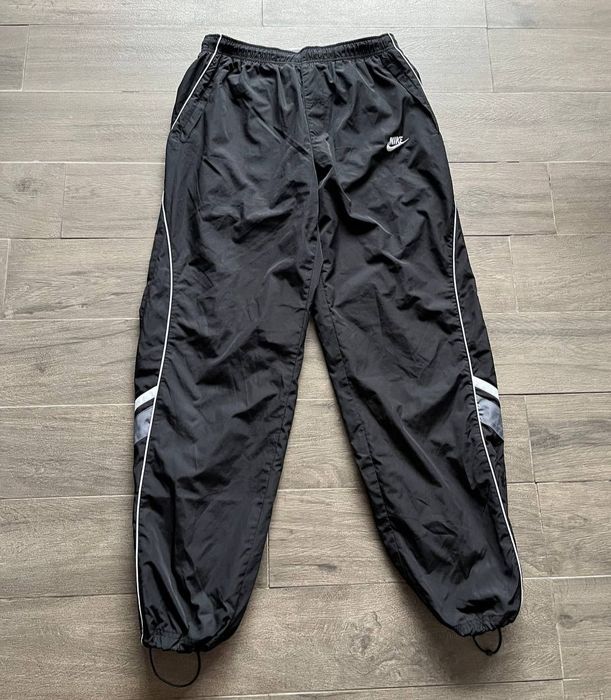 Nike Vintage Nike Track Pants Nylon Drill Y2K with drawstrings | Grailed