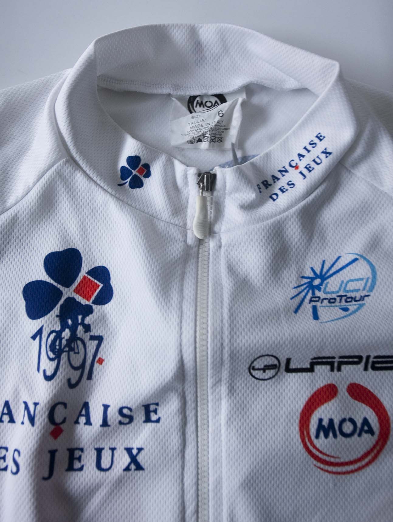 Maillot Cyclisme Vintage HTC Columbia - Taille 6/XL - Moa - Short Sleeve - Blanc
