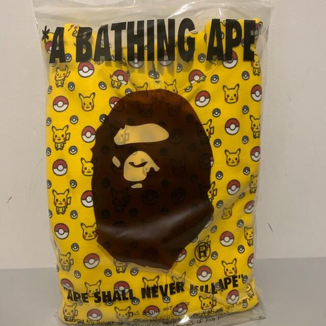 Bape × Pokemon Bape x Pokémon Zip Up Hoodie Yellow - Size M - NEW | Grailed