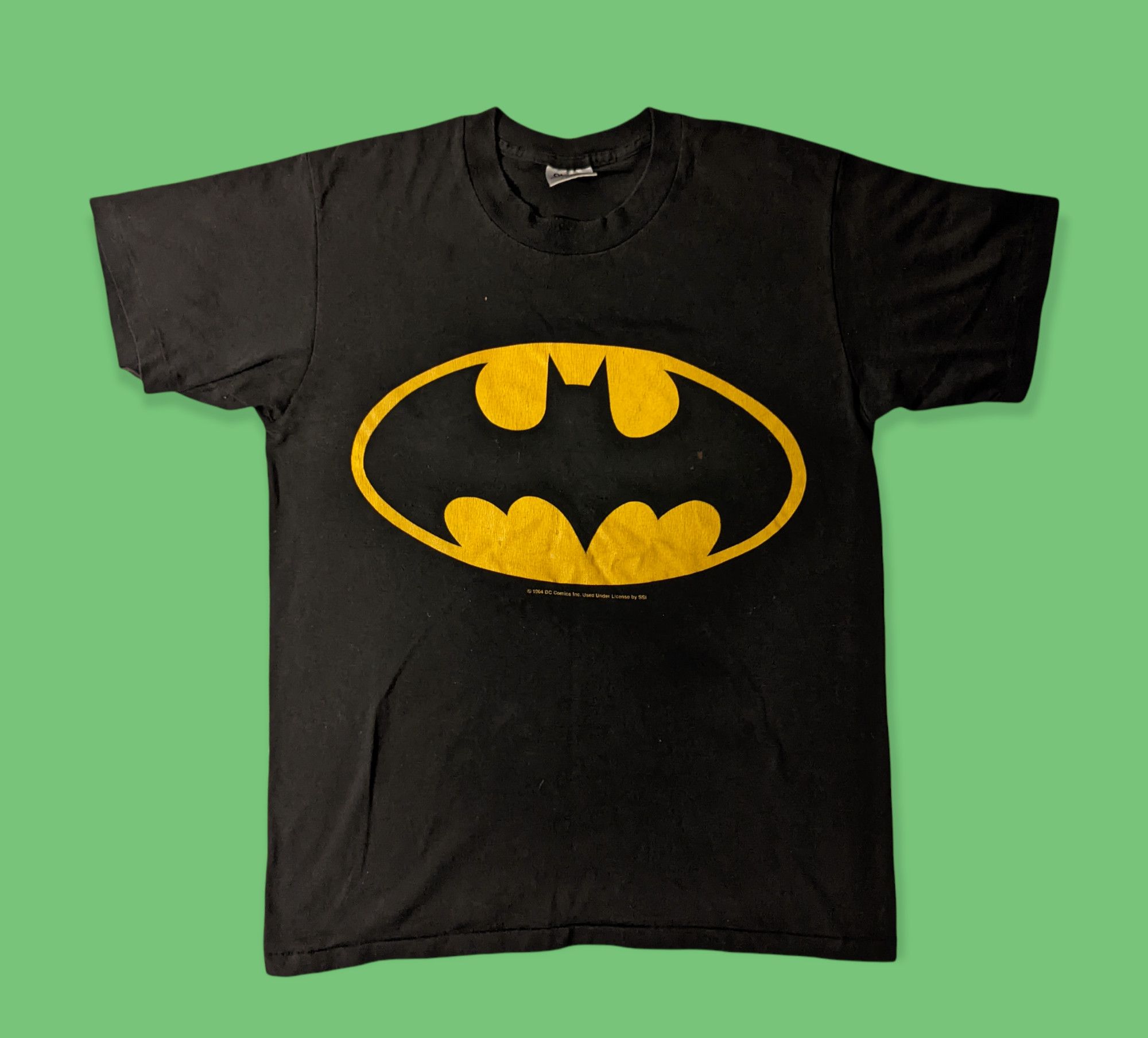 DC Comics - - BLACK Mens Pure Cotton Batman T-Shirt - Plus Size XLarge