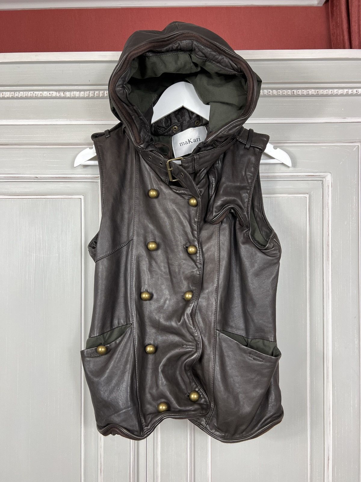 Vintage RARE VINTAGE GENUINE REAL LEATHER VEST Size M / US 6-8 / IT 42-44 - 1 Thumbnail