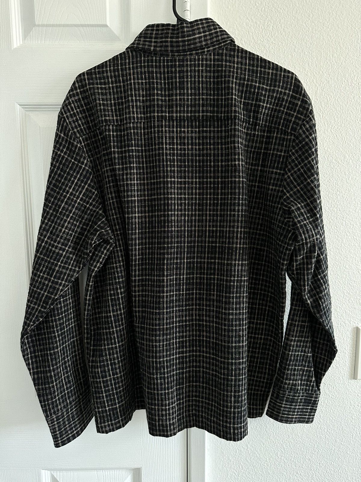 Evan Kinori Flat Hem Shirt Organic Cotton Kasuri Mini Check | Grailed