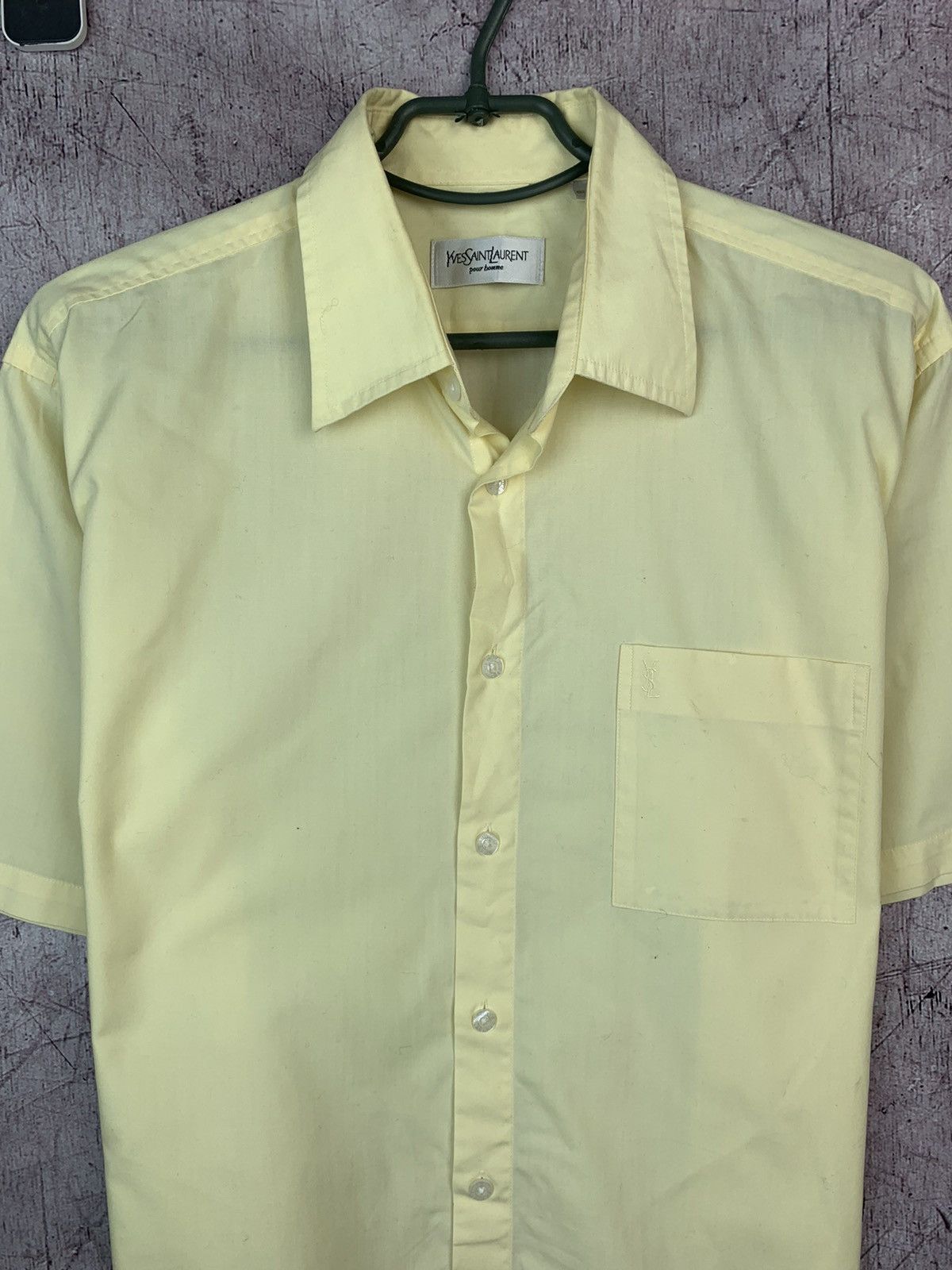 Yves Saint Laurent Yves Saint Laurent YSL Mens Shorts Sleeve Shirt Size US L / EU 52-54 / 3 - 2 Thumbnail