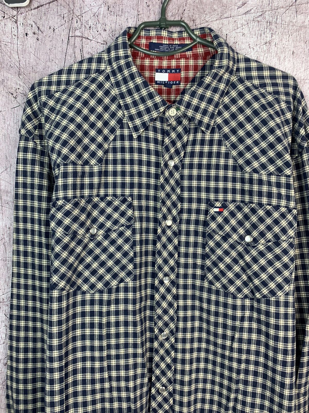 Tommy Hilfiger × Vintage Vintage Tommy Hilfiger Mens Long Sleeve Shirt Size US XL / EU 56 / 4 - 2 Thumbnail