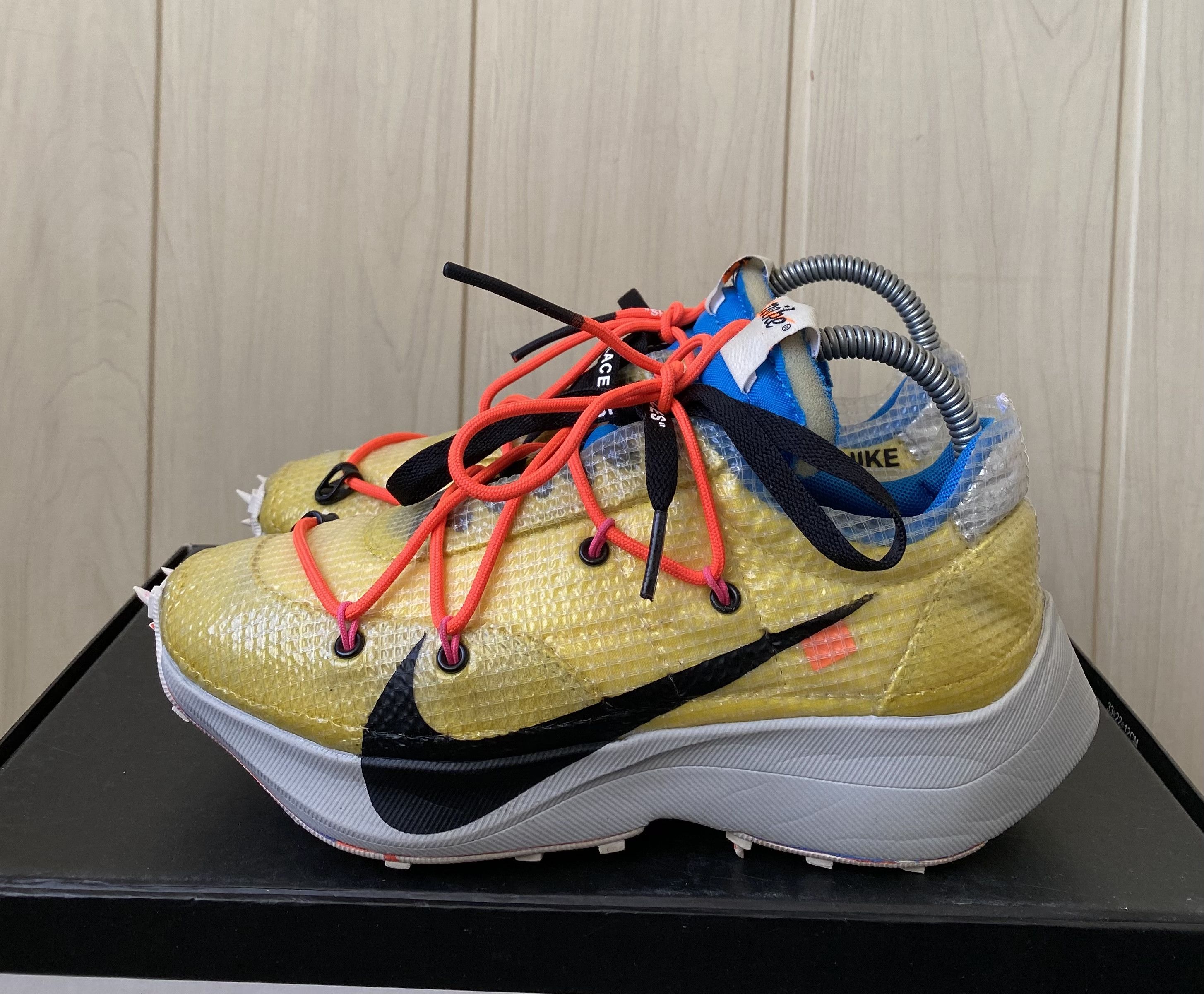 image of Off-White X Nike Vapor Street Tour Shoes in Yellow, Women's (Size 5.5)