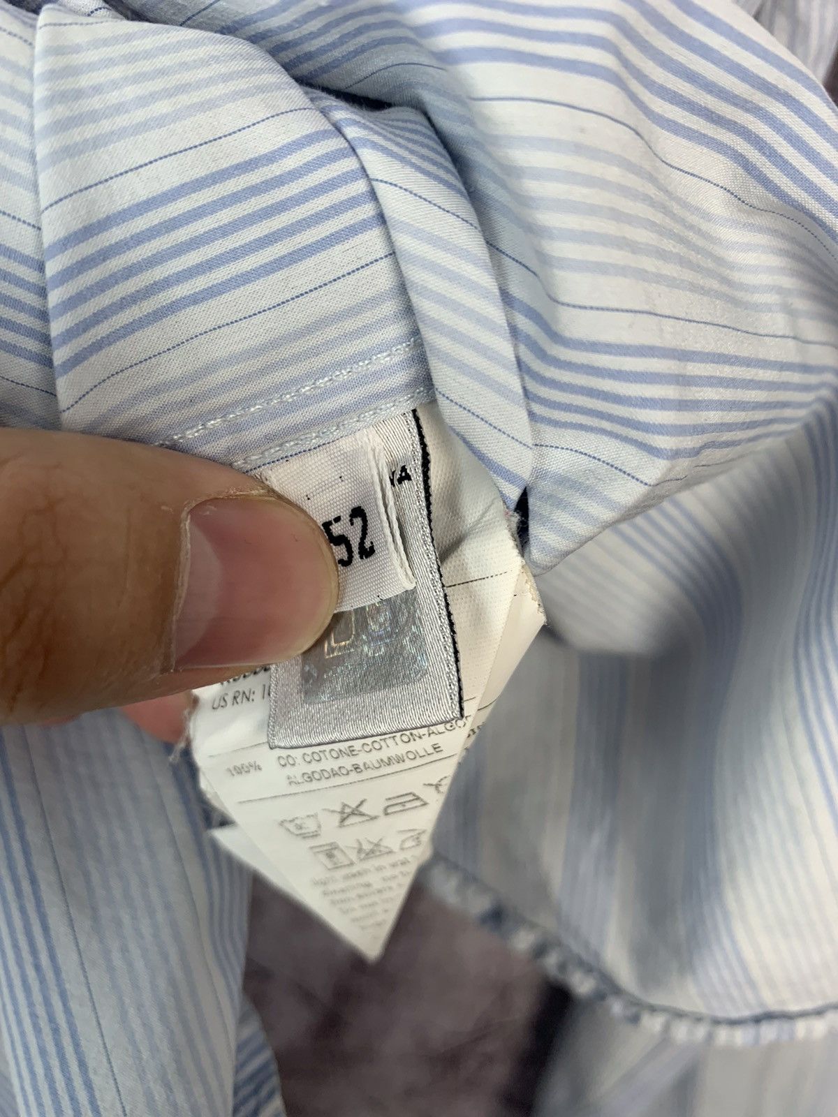 Dolce & Gabbana Dolce & Gabbana D&G Mens Long Sleeve Striped Shirt Size US L / EU 52-54 / 3 - 9 Thumbnail