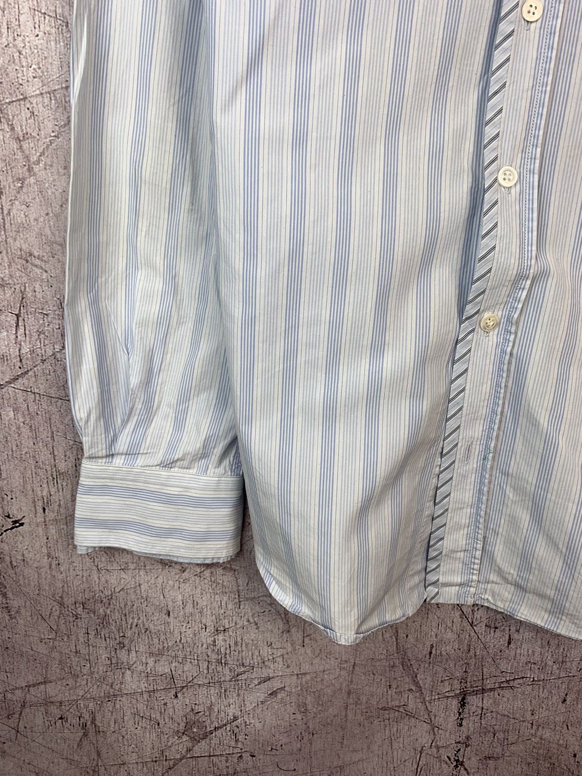 Dolce & Gabbana Dolce & Gabbana D&G Mens Long Sleeve Striped Shirt Size US L / EU 52-54 / 3 - 3 Thumbnail