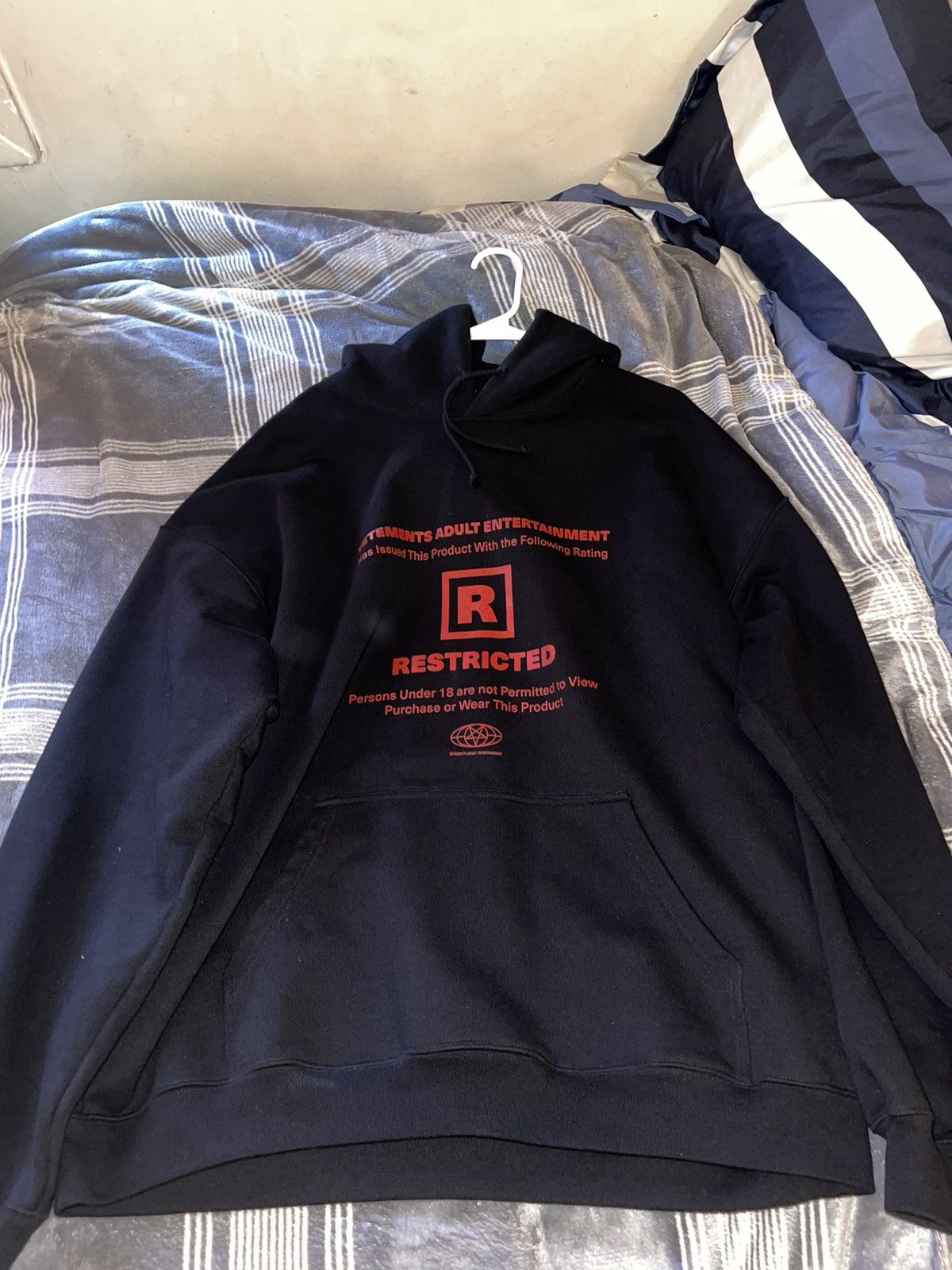Vetements Vetements 18+ Rated R Restricted Adult Entertainment hoodie 
