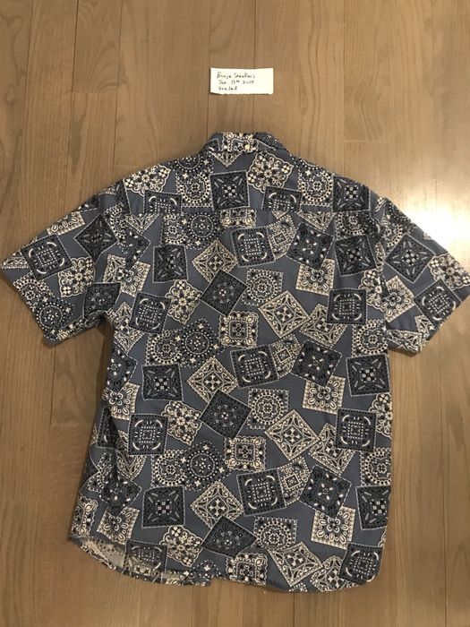 Blue bandana supreme 2025 short sleeve button down