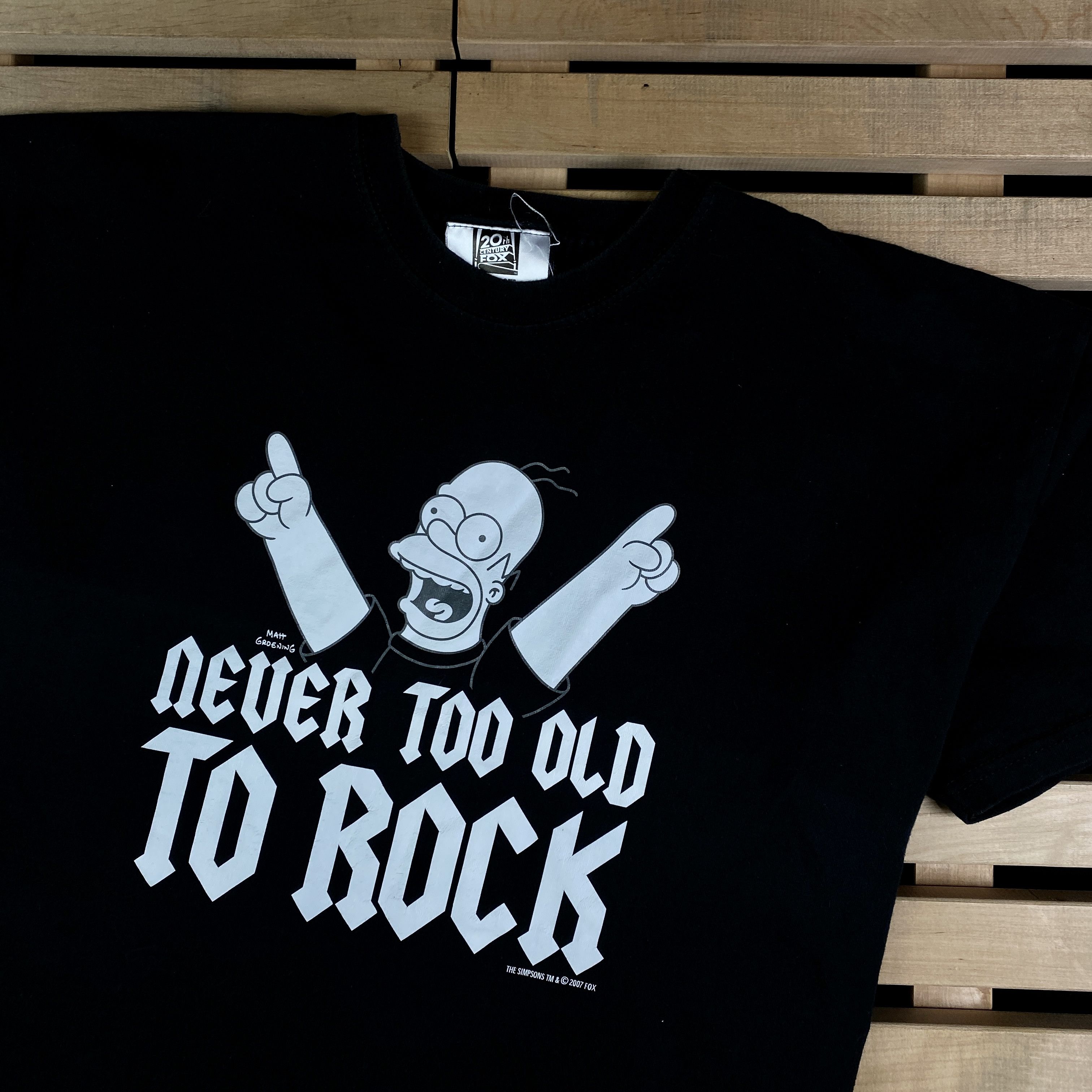 Band Tees Mens Vintage T Shirt Homer Simpsons Old Rock Size XXL Size US XXL / EU 58 / 5 - 2 Thumbnail