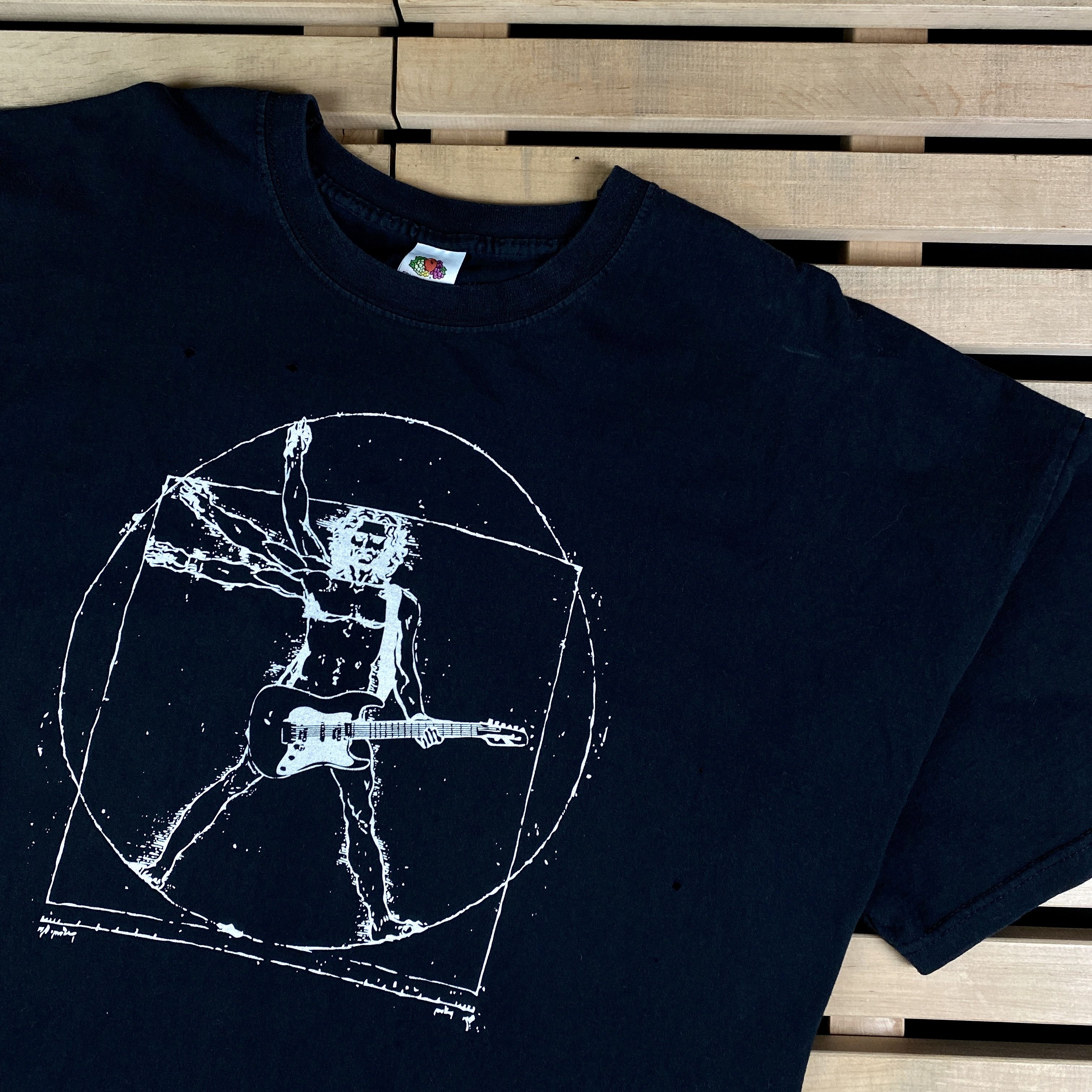 Band Tees × Vintage Mens T-Shirt Leonardo Da Vinci Vintage Vetruvian Size 3XL Size US XXL / EU 58 / 5 - 2 Thumbnail