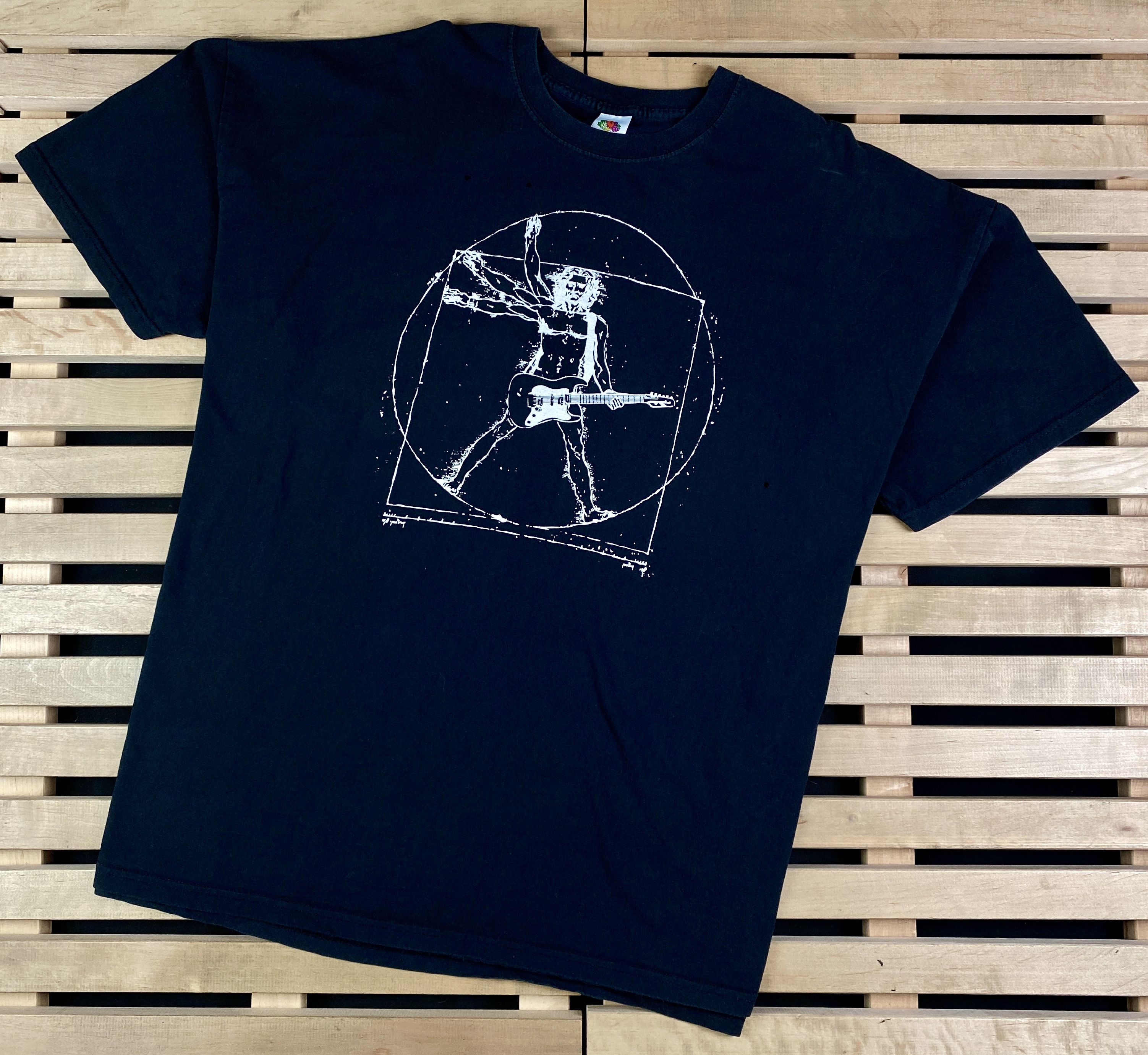 Band Tees × Vintage Mens T-Shirt Leonardo Da Vinci Vintage Vetruvian Size 3XL Size US XXL / EU 58 / 5 - 1 Thumbnail