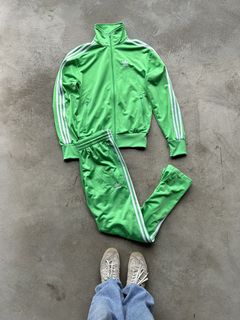 light green adidas tracksuit