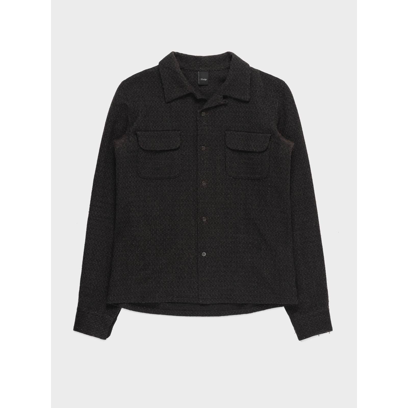 image of Pledge Loop Collar Camp Shirt in Brown, Men's (Size Medium)