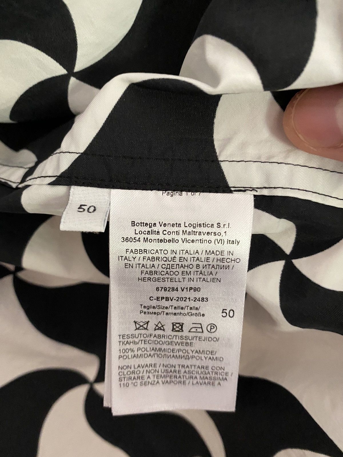 Bottega Veneta Bottega Veneta Technical Wavy-Print Shirt Size US M / EU 48-50 / 2 - 5 Thumbnail