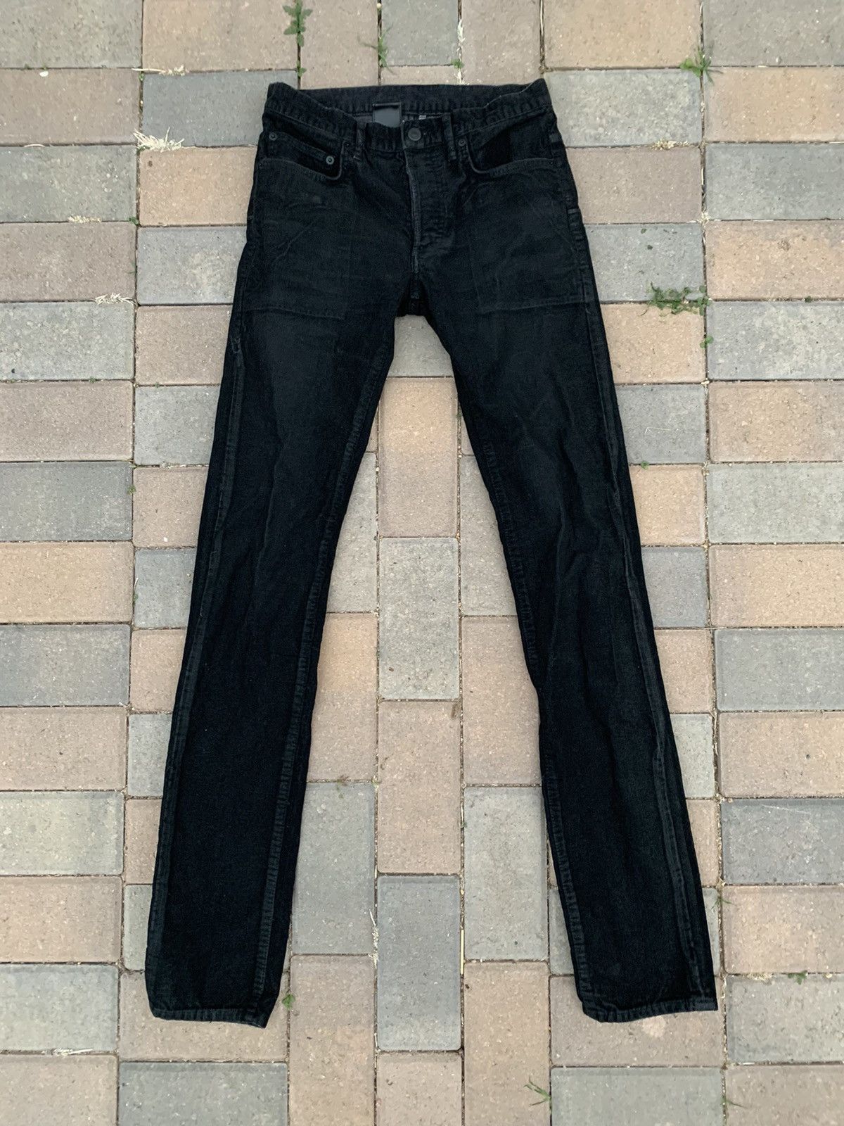 Dior Dior Homme Black Waxed Corduroy Jeans Grailed