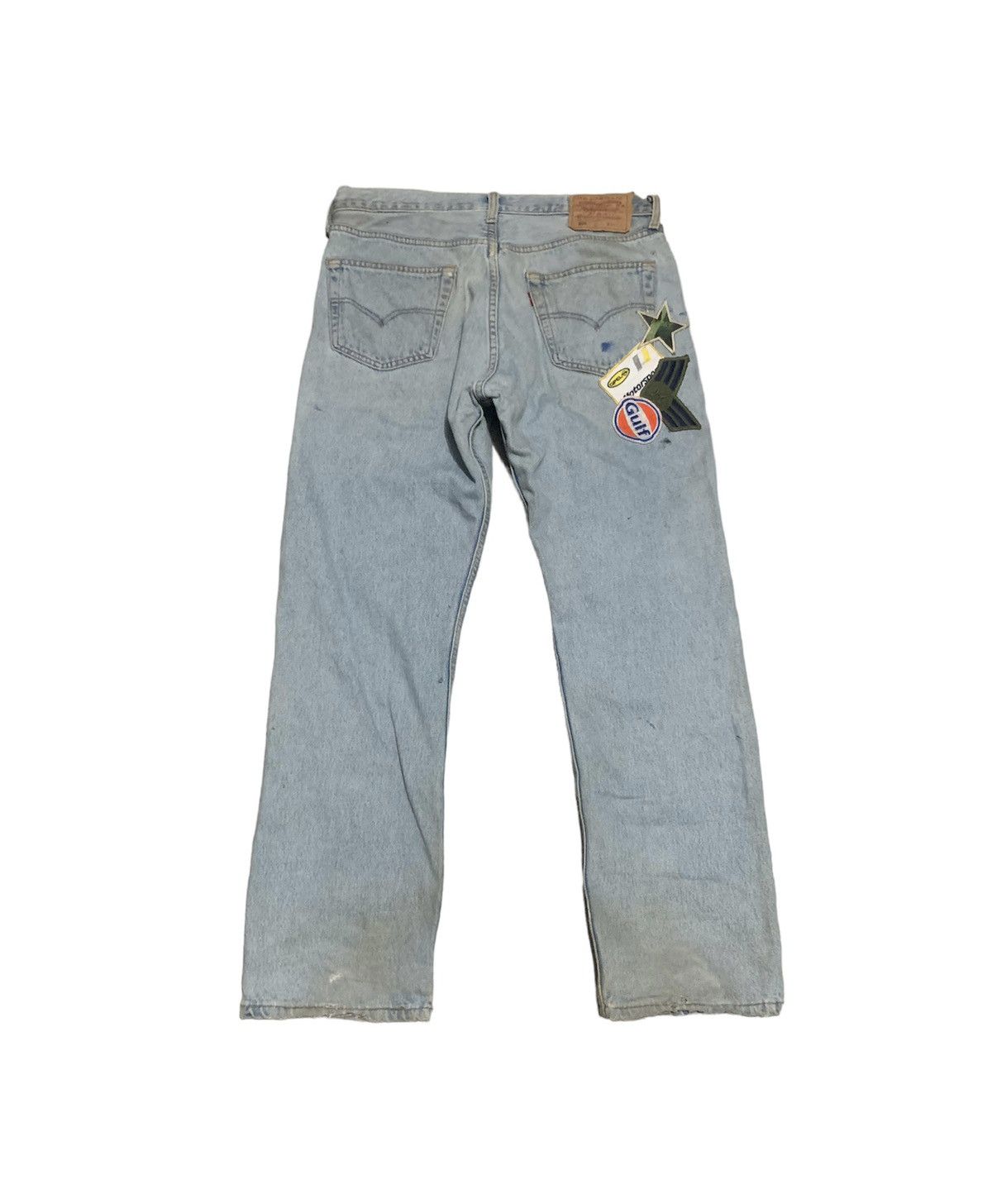 Levi's Vintage 90s Levi’s 501 Patches Shashiko Boro Jeans Size US 32 / EU 48 - 2 Thumbnail