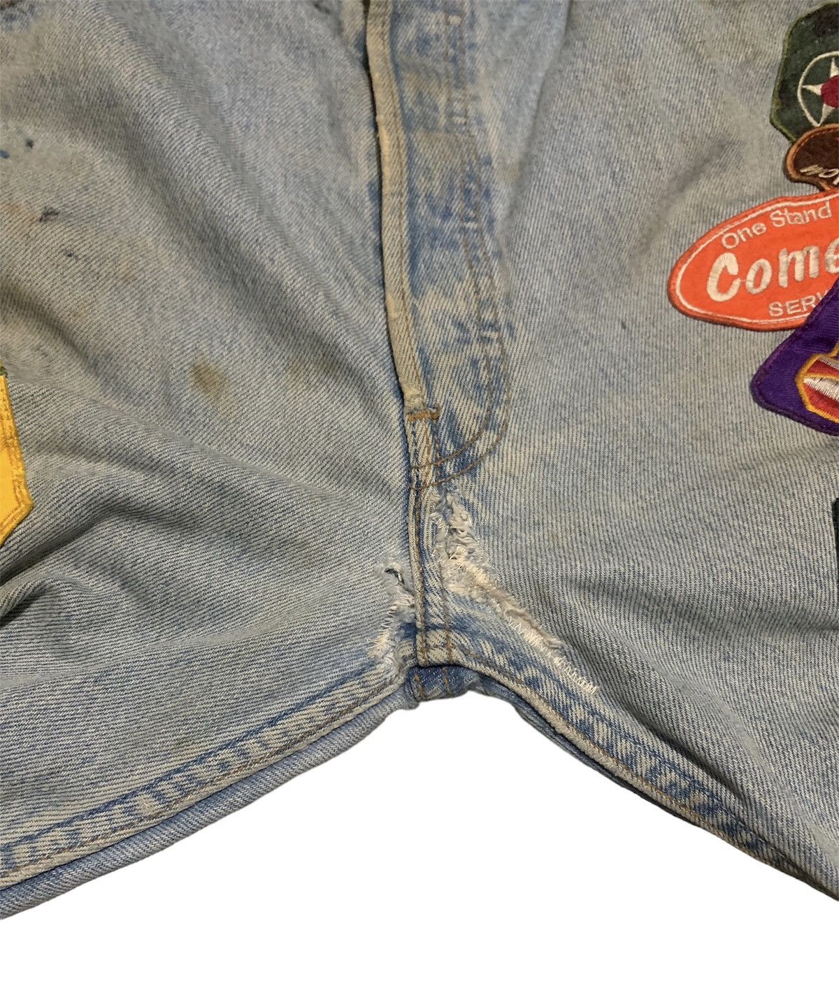 Levi's Vintage 90s Levi’s 501 Patches Shashiko Boro Jeans Size US 32 / EU 48 - 5 Thumbnail