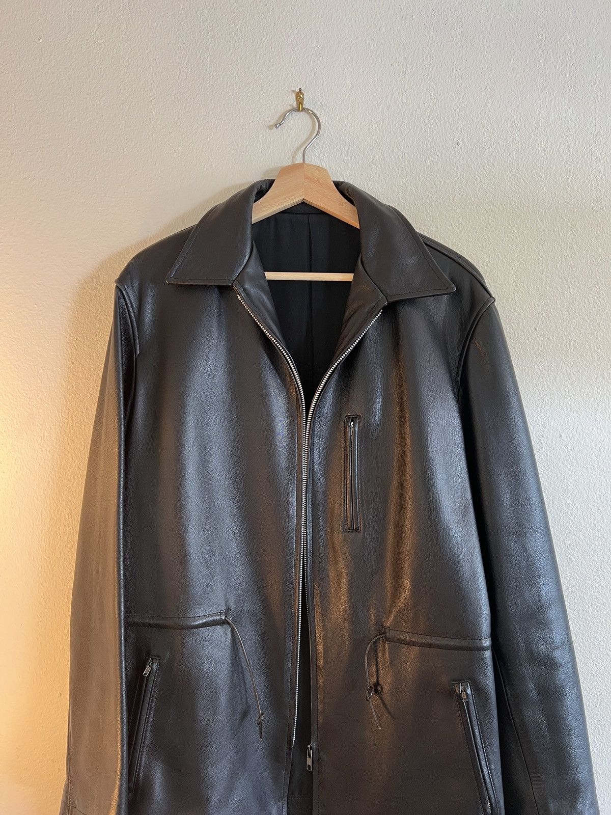 Yohji Yamamoto Yohji Yamamoto Y’s for Men Leather Jacket Size US M / EU 48-50 / 2 - 2 Thumbnail