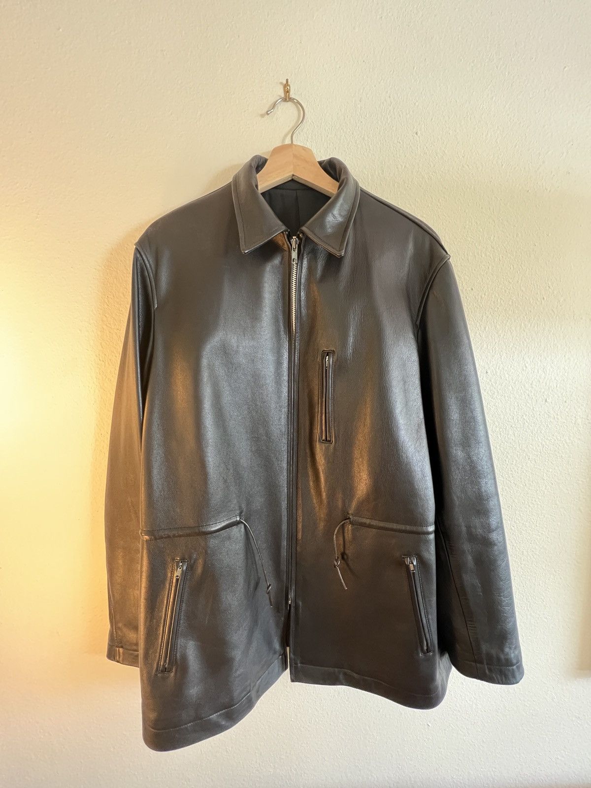 Yohji Yamamoto Yohji Yamamoto Y’s for Men Leather Jacket Size US M / EU 48-50 / 2 - 1 Thumbnail