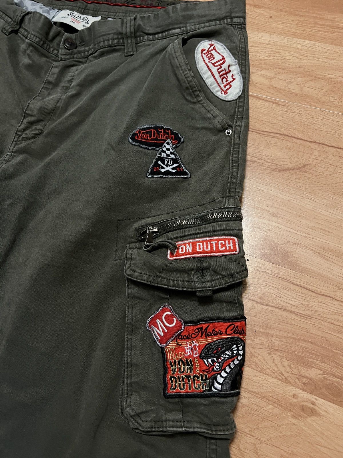 Japanese Brand × Von Dutch Von Dutch Cargo Patched Pants Y2K Size US 36 / EU 52 - 10 Thumbnail