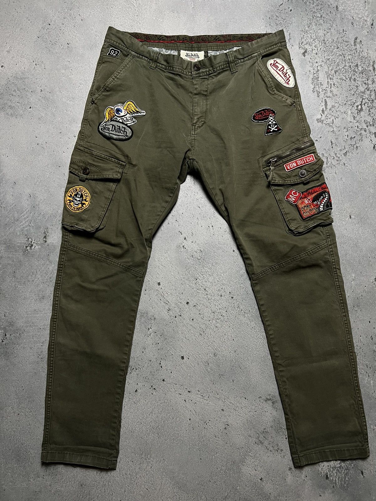Japanese Brand × Von Dutch Von Dutch Cargo Patched Pants Y2K Size US 36 / EU 52 - 1 Thumbnail