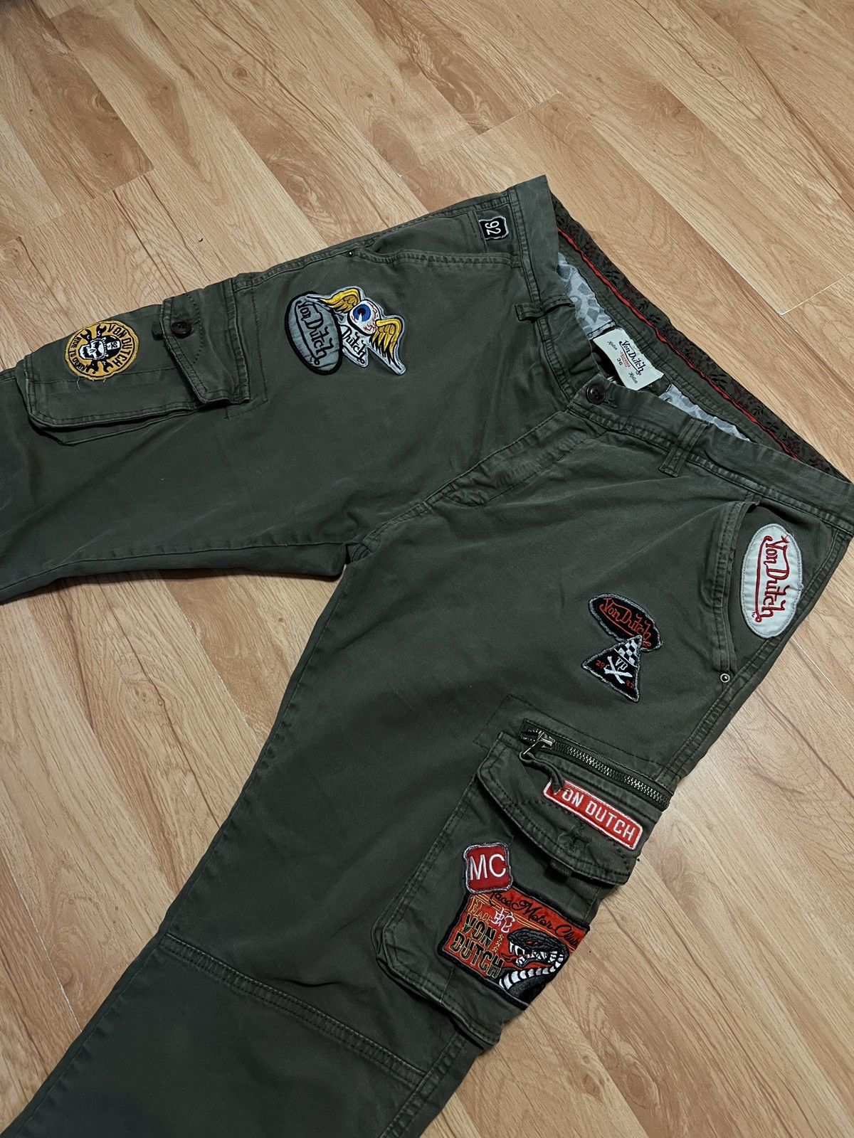 Japanese Brand × Von Dutch Von Dutch Cargo Patched Pants Y2K Size US 36 / EU 52 - 5 Thumbnail