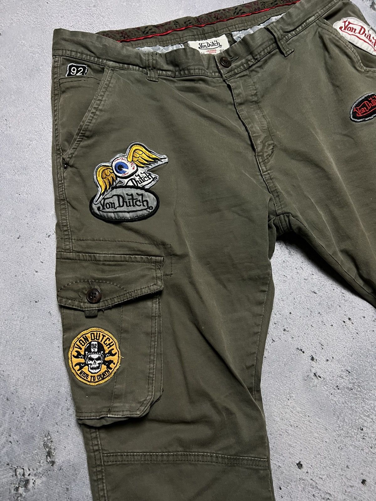 Japanese Brand × Von Dutch Von Dutch Cargo Patched Pants Y2K Size US 36 / EU 52 - 2 Thumbnail