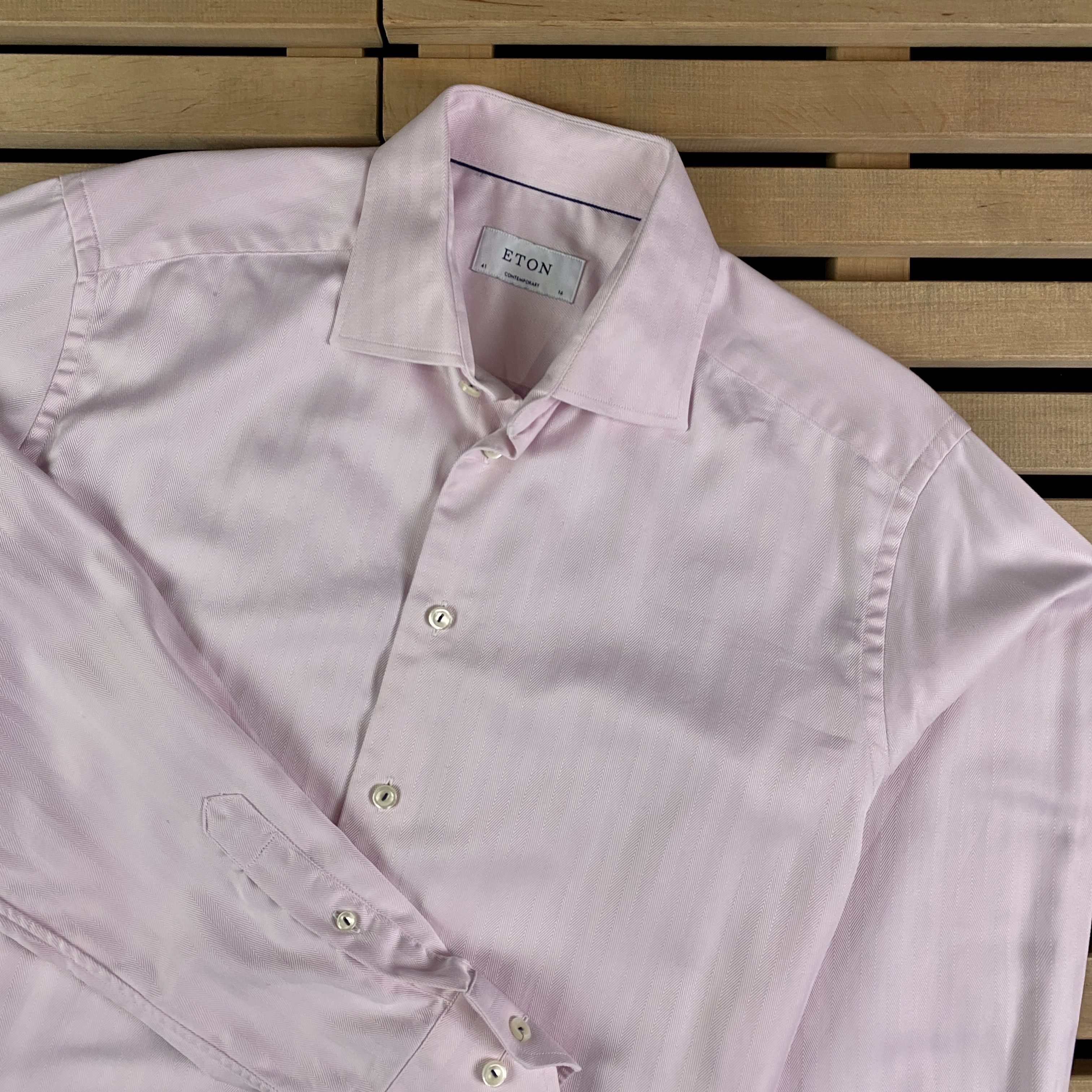 Eton Mens Shirt Long Sleeve Eton Size 41/16 Size US L / EU 52-54 / 3 - 2 Thumbnail