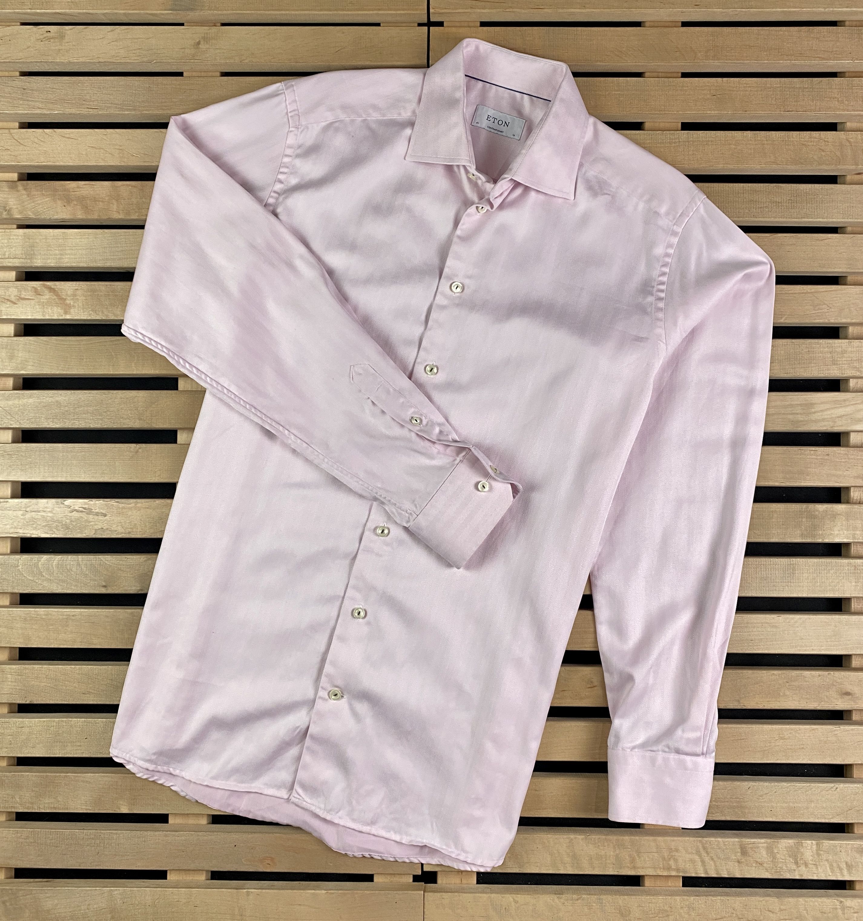 Eton Mens Shirt Long Sleeve Eton Size 41/16 Size US L / EU 52-54 / 3 - 1 Thumbnail