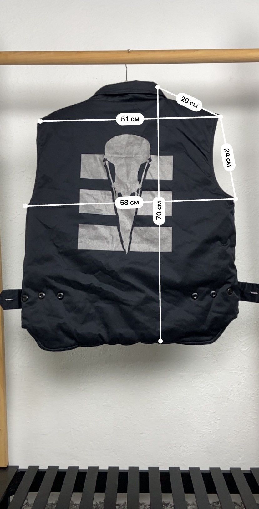 Other ARCHIVE BAGGY PUFF MULTIPOCKET UTILITY BONDAGE VEST - № 2090 Size US XL / EU 56 / 4 - 12 Thumbnail