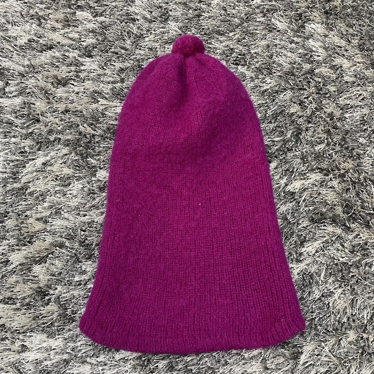 Vintage Y2K HAND KNITTED RARE VINTAGE VISOR MASK BALACLAVA - № 4109 Size ONE SIZE - 4 Thumbnail