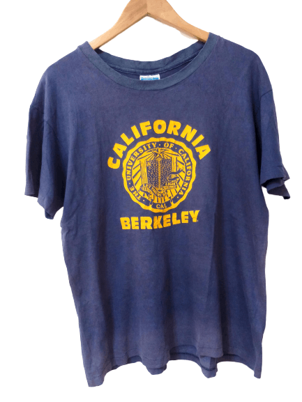 Pre-owned Collegiate X Vintage 80's 90's University Of California Berkeley T-shirt In Navy