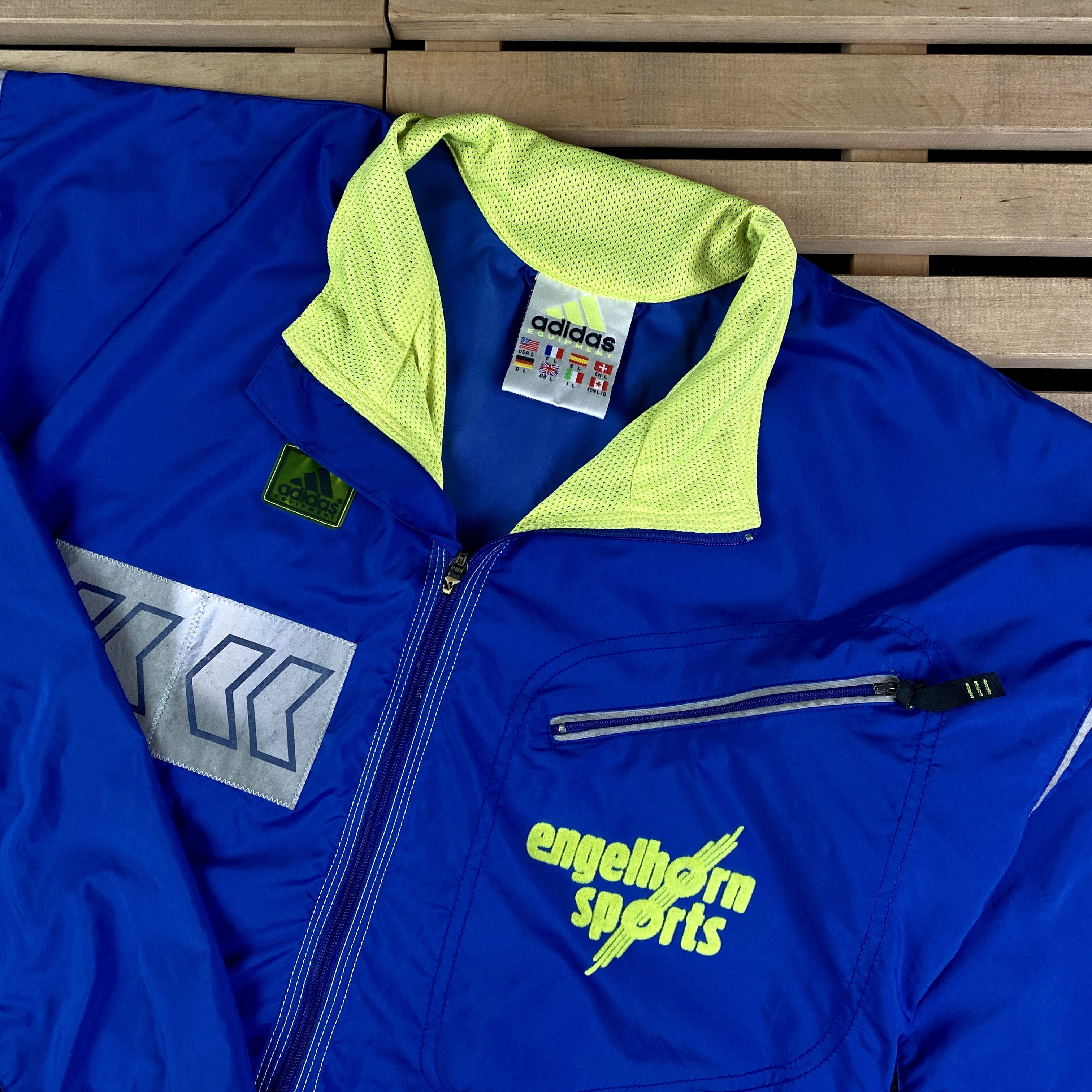 Adidas × Vintage Mens Bomber Track Jacket Adidas Equipment Vintage Size L Size US L / EU 52-54 / 3 - 3 Thumbnail
