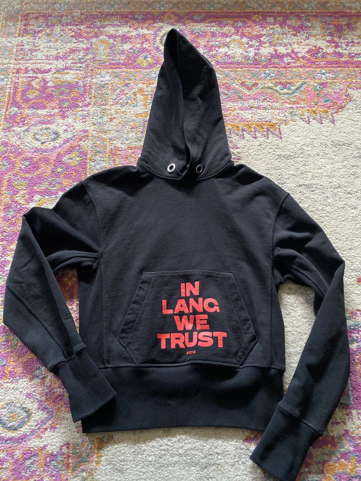 Helmut lang in lang we trust hoodie best sale