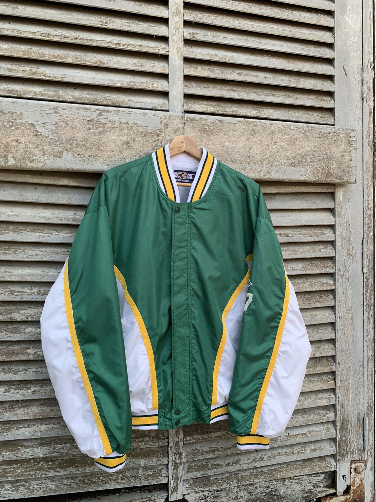 Japanese Brand 🪖Vintage Oita Maizuru Oversized Varsity Jacket Size US XL / EU 56 / 4 - 2 Thumbnail