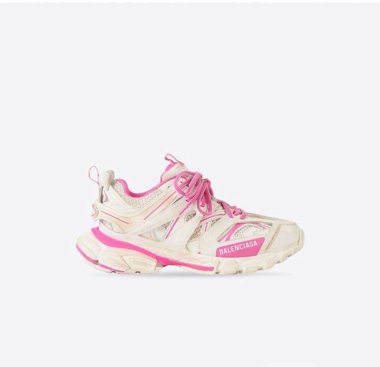 o1s1rm0423 Women's Track Sneakers in White Fluo Pink