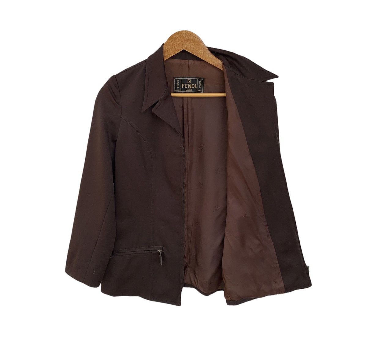 Fendi Authentic Vintage Fendi Zipper Jacket Brown Colour Size M / US 6-8 / IT 42-44 - 4 Thumbnail