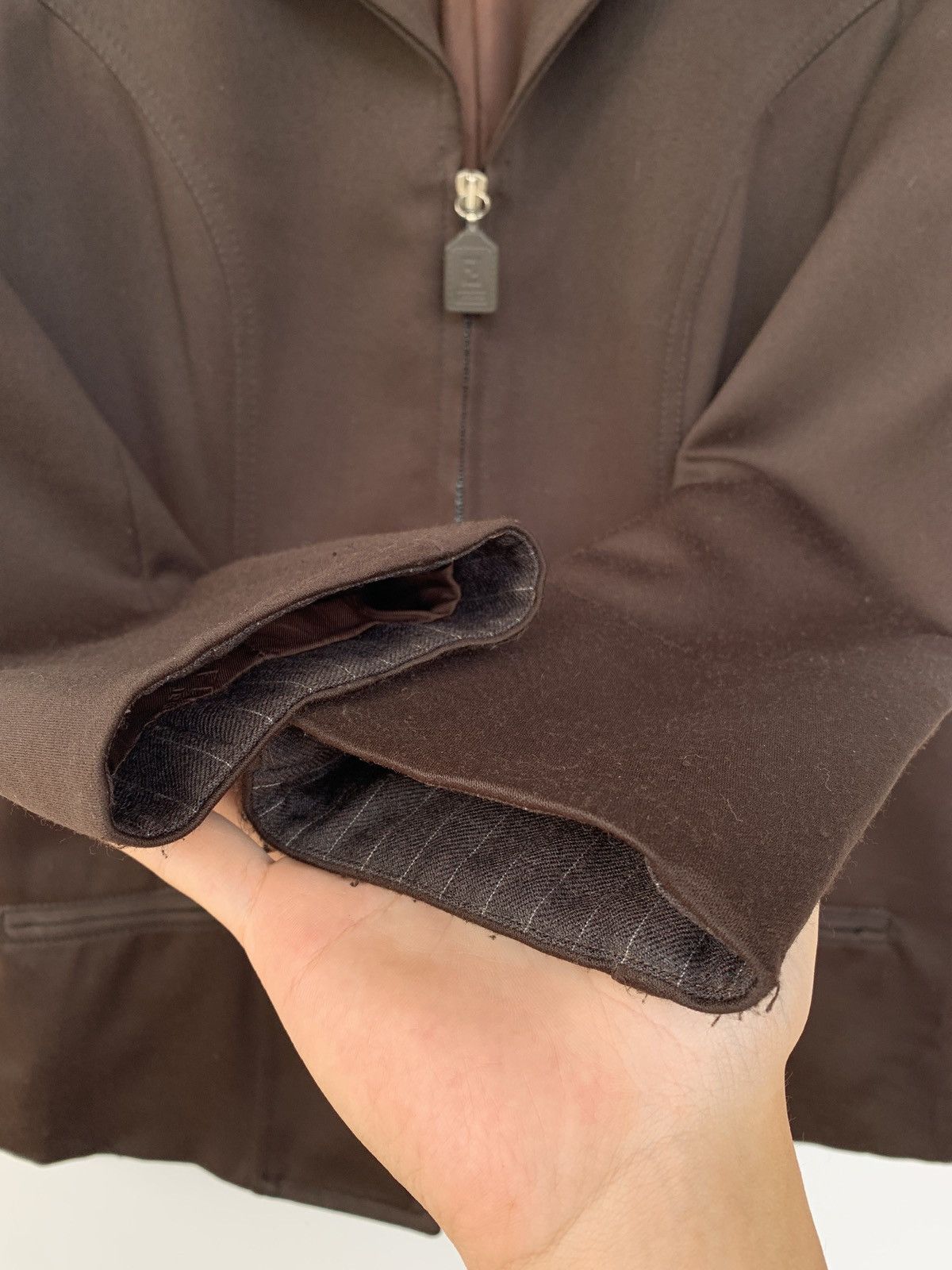Fendi Authentic Vintage Fendi Zipper Jacket Brown Colour Size M / US 6-8 / IT 42-44 - 7 Thumbnail