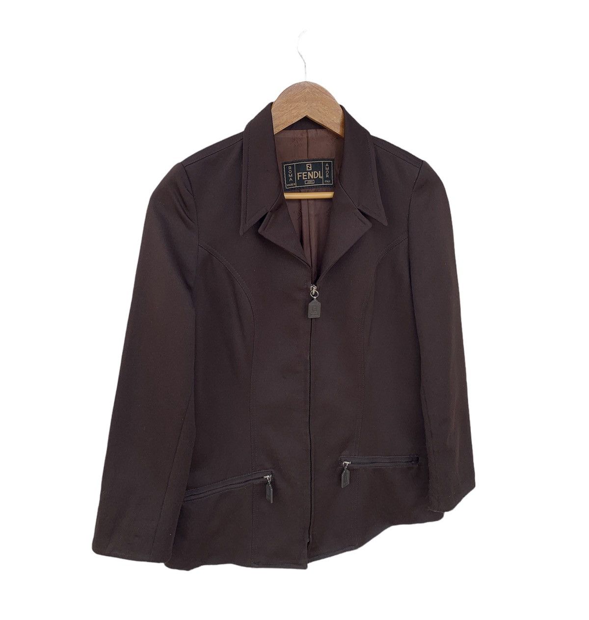Fendi Authentic Vintage Fendi Zipper Jacket Brown Colour Size M / US 6-8 / IT 42-44 - 6 Thumbnail