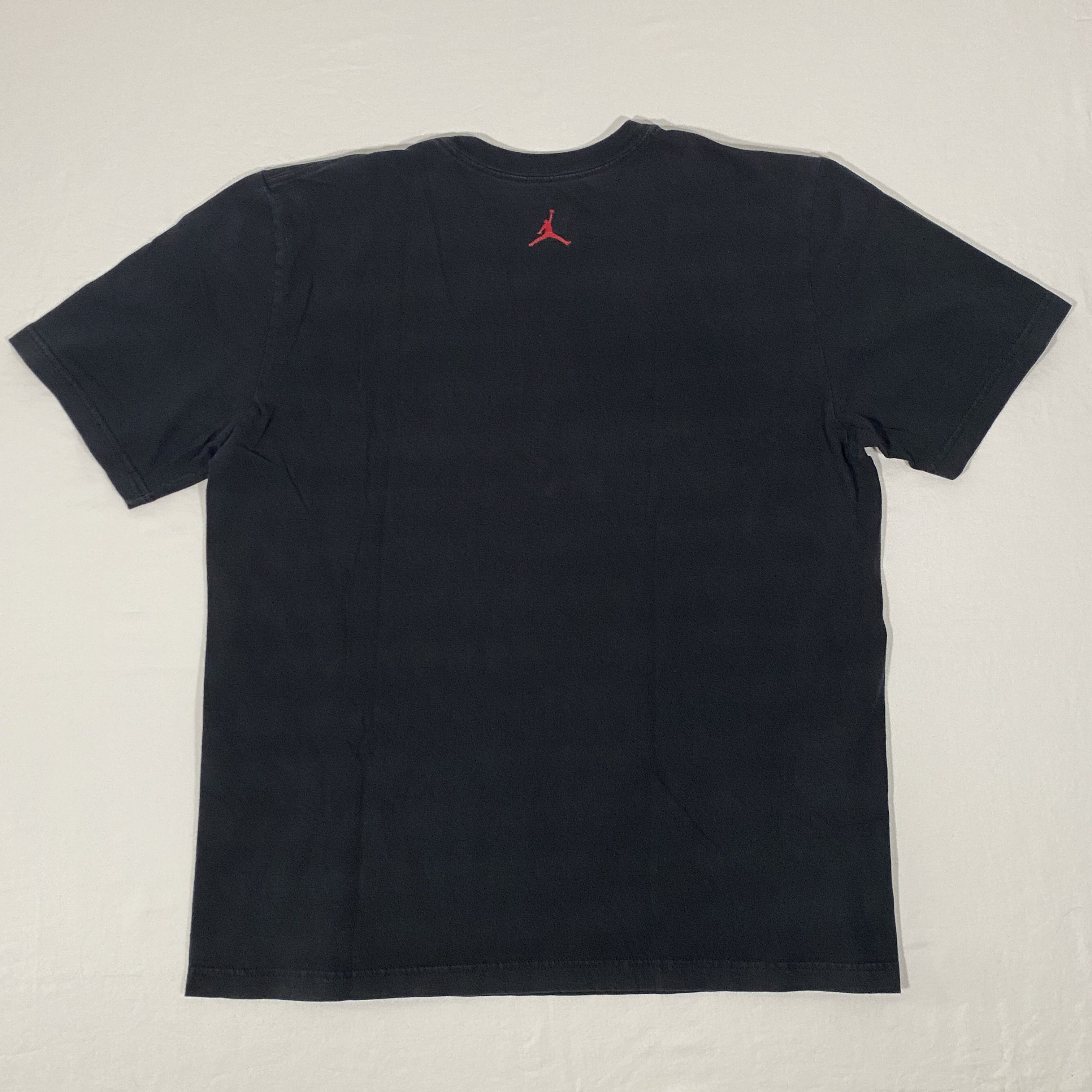 Jordan Brand × Vintage Men Large Short Sleeve Double-Black Graphic Logo Spellout Size US L / EU 52-54 / 3 - 3 Thumbnail