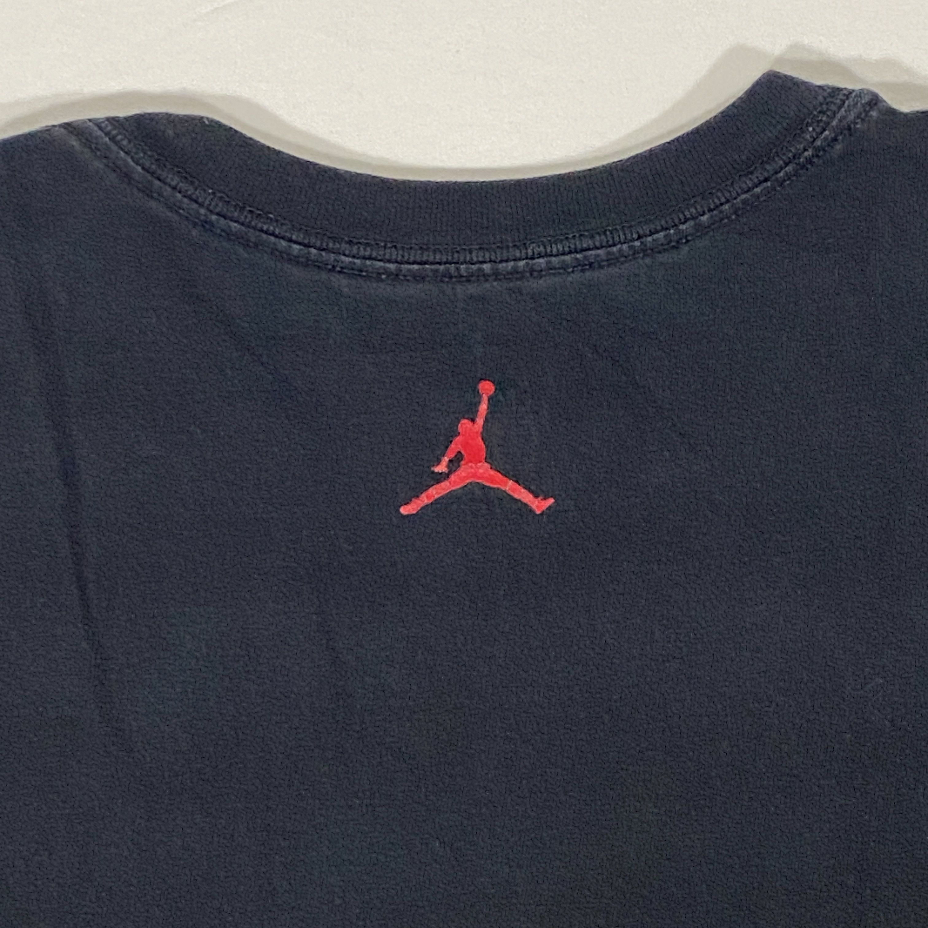 Jordan Brand × Vintage Men Large Short Sleeve Double-Black Graphic Logo Spellout Size US L / EU 52-54 / 3 - 4 Thumbnail