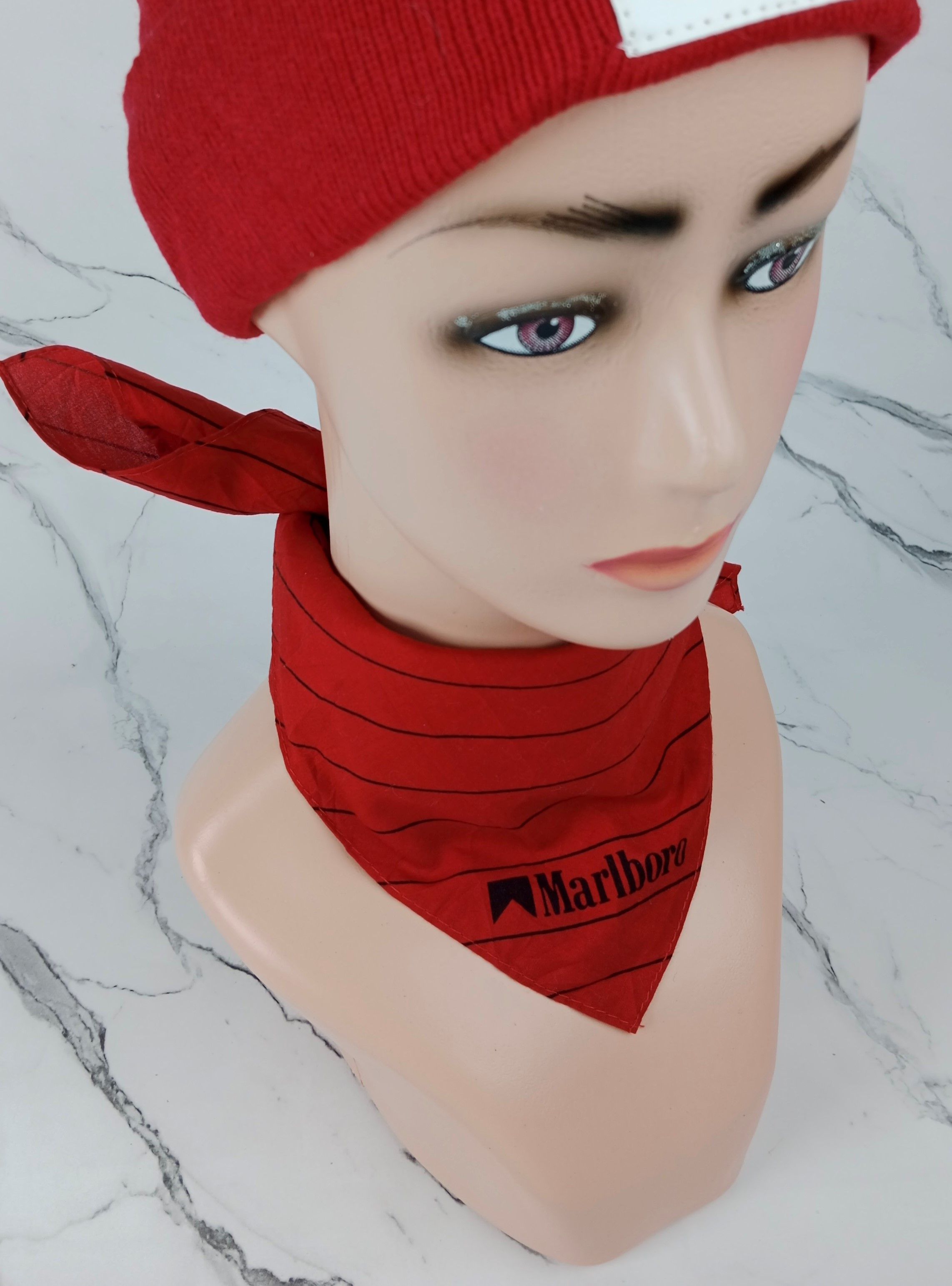 Marlboro × Vintage marlboro bandana handkerchief neckerchief Size ONE SIZE - 2 Thumbnail