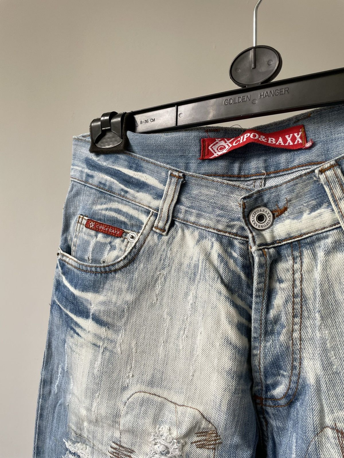 Hysteric Glamour × If Six Was Nine × Le Grande Bleu (L.G.B.) Vintage Cipo&Baxx distressed denim jeans lgb style opium Size US 32 / EU 48 - 7 Thumbnail